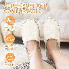 Roucerlin wedding and hotel travel slippers for versatile events.