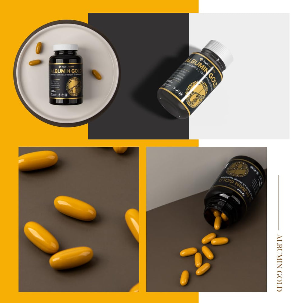 NPN 80090532 on Royal Canadian Albumin Gold 1700mg packaging