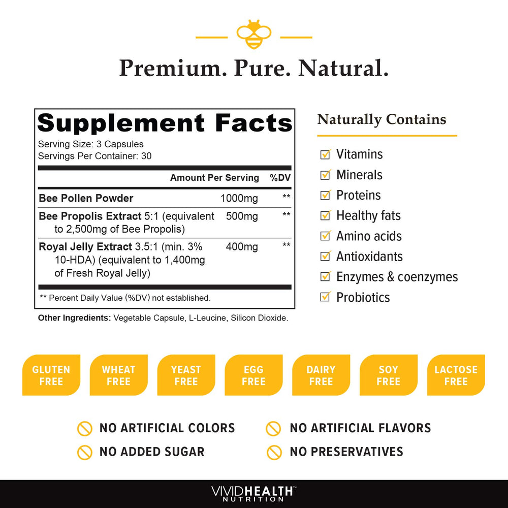 Close-up of Royal Jelly capsules showing texture