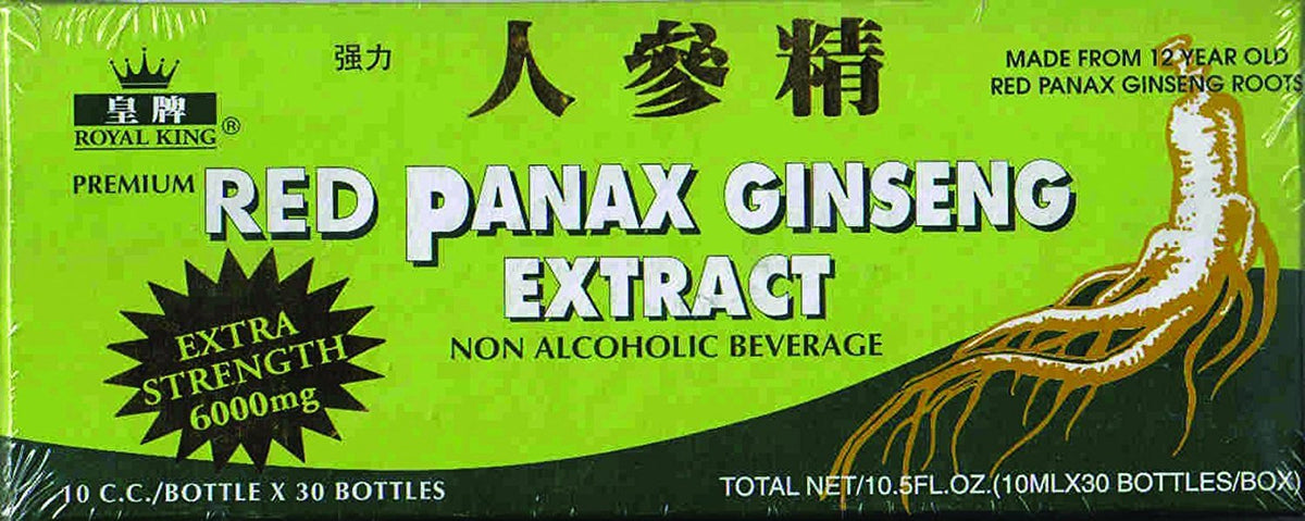Royal King Red Panax Ginseng Extract bottle with 6000mg, 10c.c./bottle
