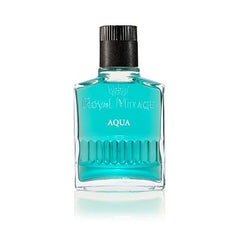 Royal Mirage Aqua splash in a glass showing a crisp marine citrus opening.