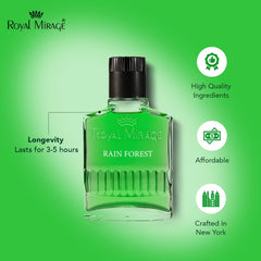 Royal Mirage Rainforest aftershave packaging with elegant branding and gift-ready presentation.