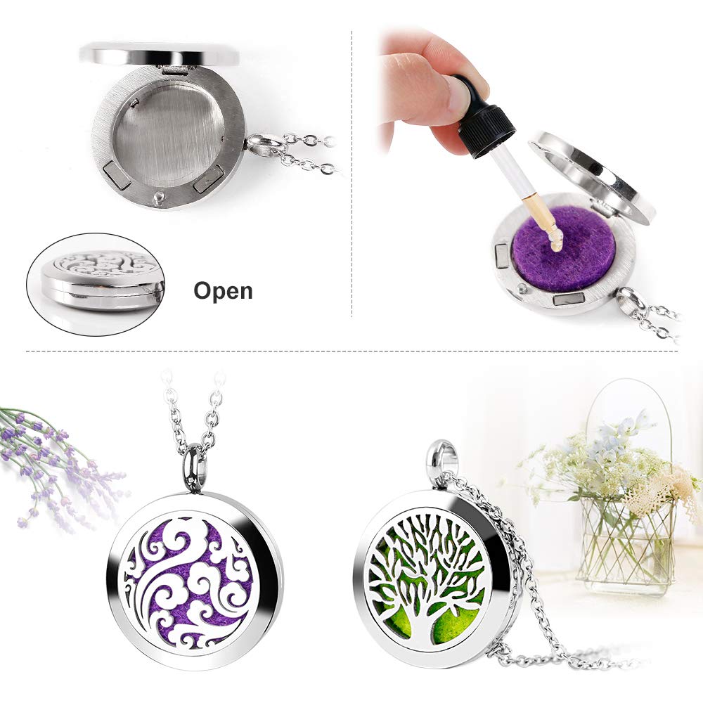 RoyAroma 316L stainless steel diffuser necklace for durable daily wear.