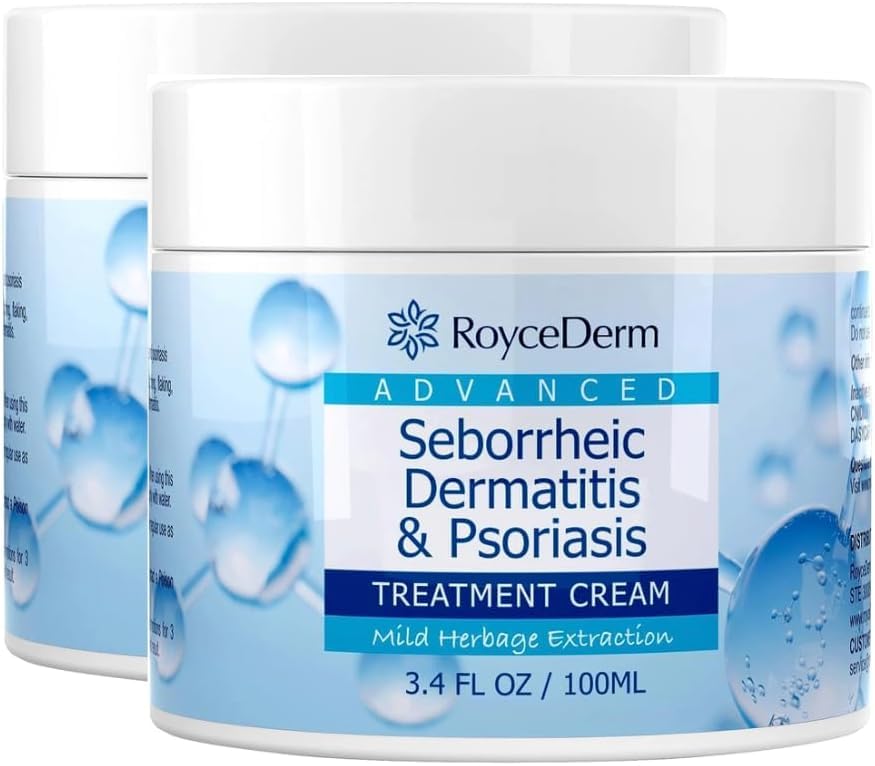 Roycederm Seborrheic Dermatitis Cream bottle for gentle scalp relief and moisturization.