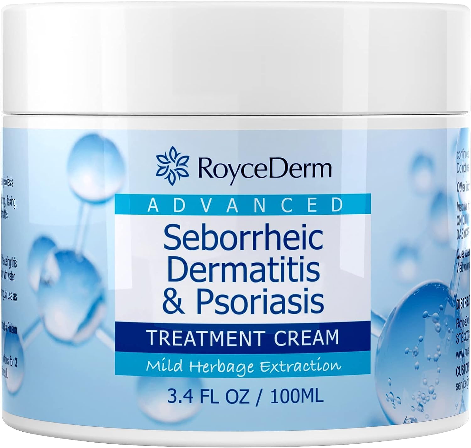 Roycederm seborrheic-dermatitis-cream-bottle for soothing scalp relief.