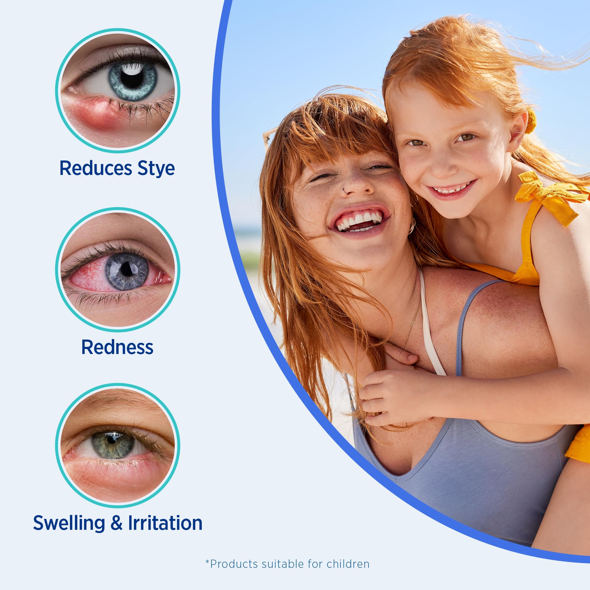 RoyceDerm Stye Eye Spray with wipes close-up showing convenient daily cleansing routine.