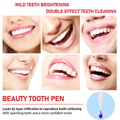 Sleek red design of the 7D Brighten Tooth Whitening Pen