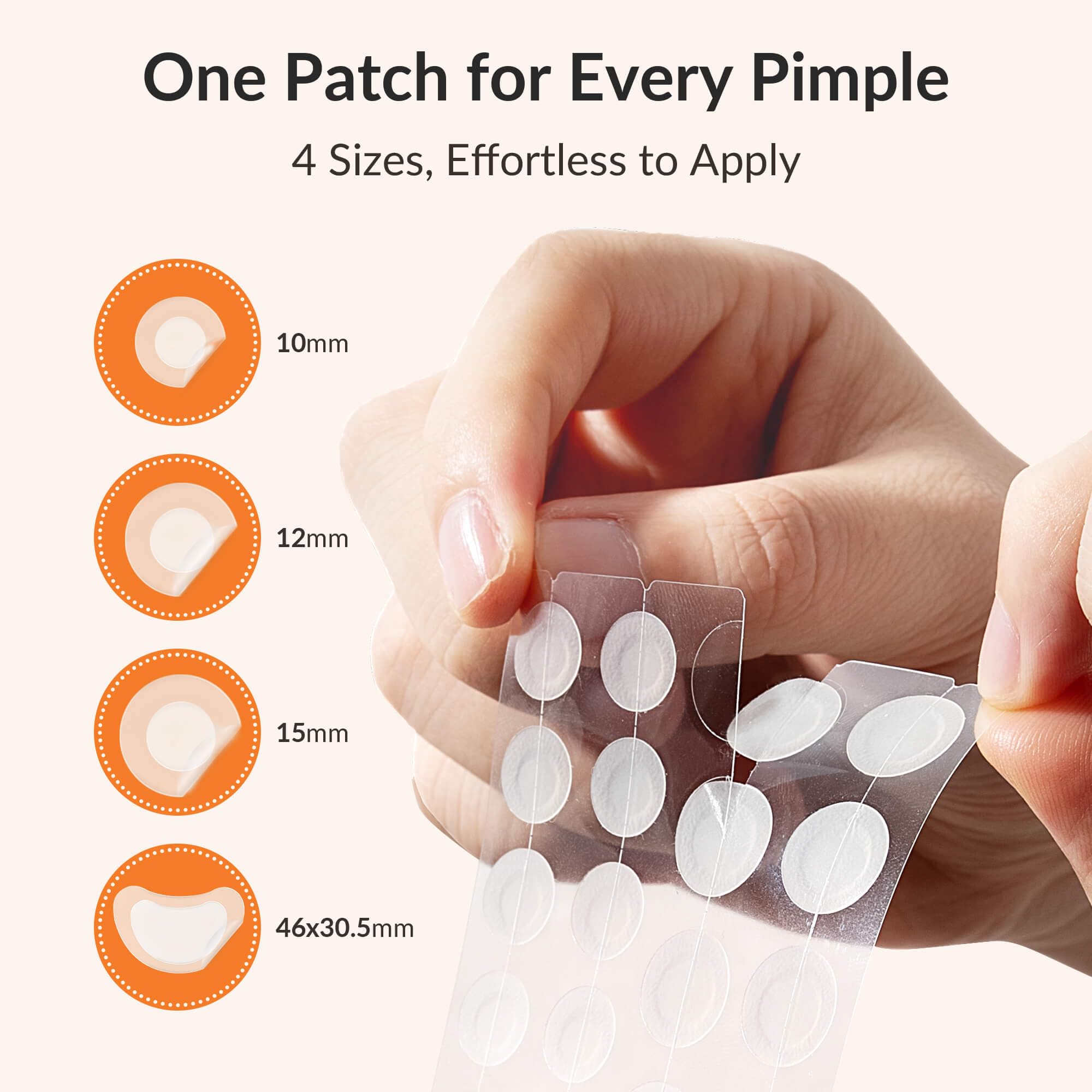 RPE Life Korean Pimple Patches original 12mm blends discreetly with skin