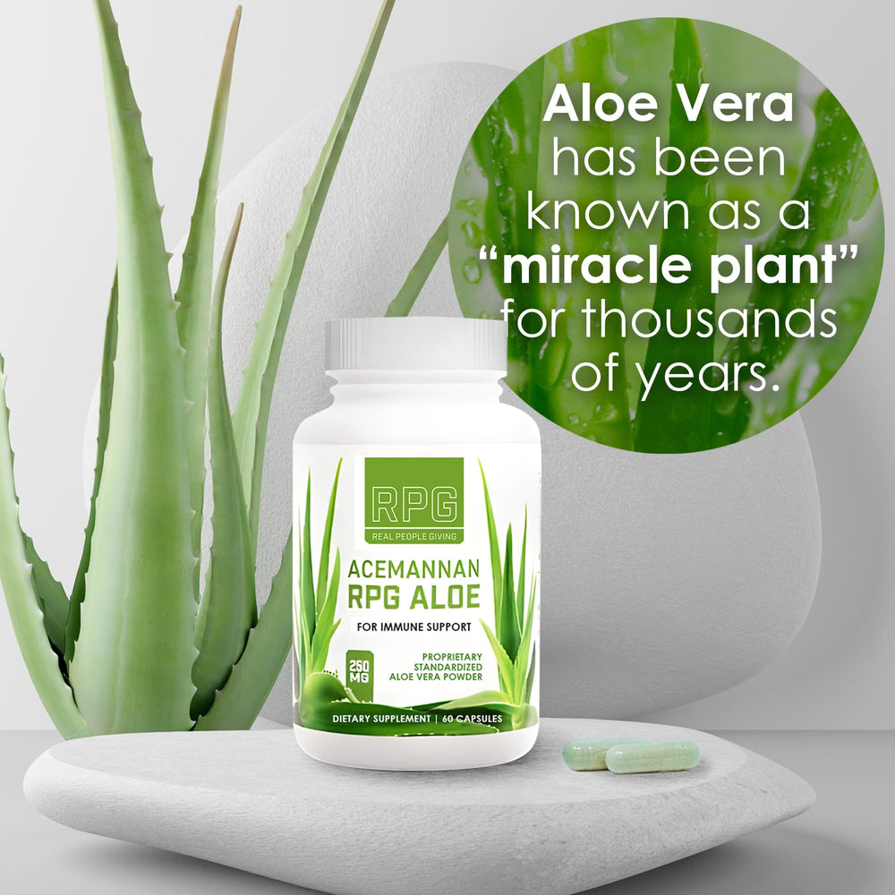 Close-up of a single Aloe Vera capsule
