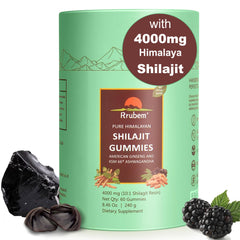 Rrubem Shilajit Gummies blackberry flavor close-up