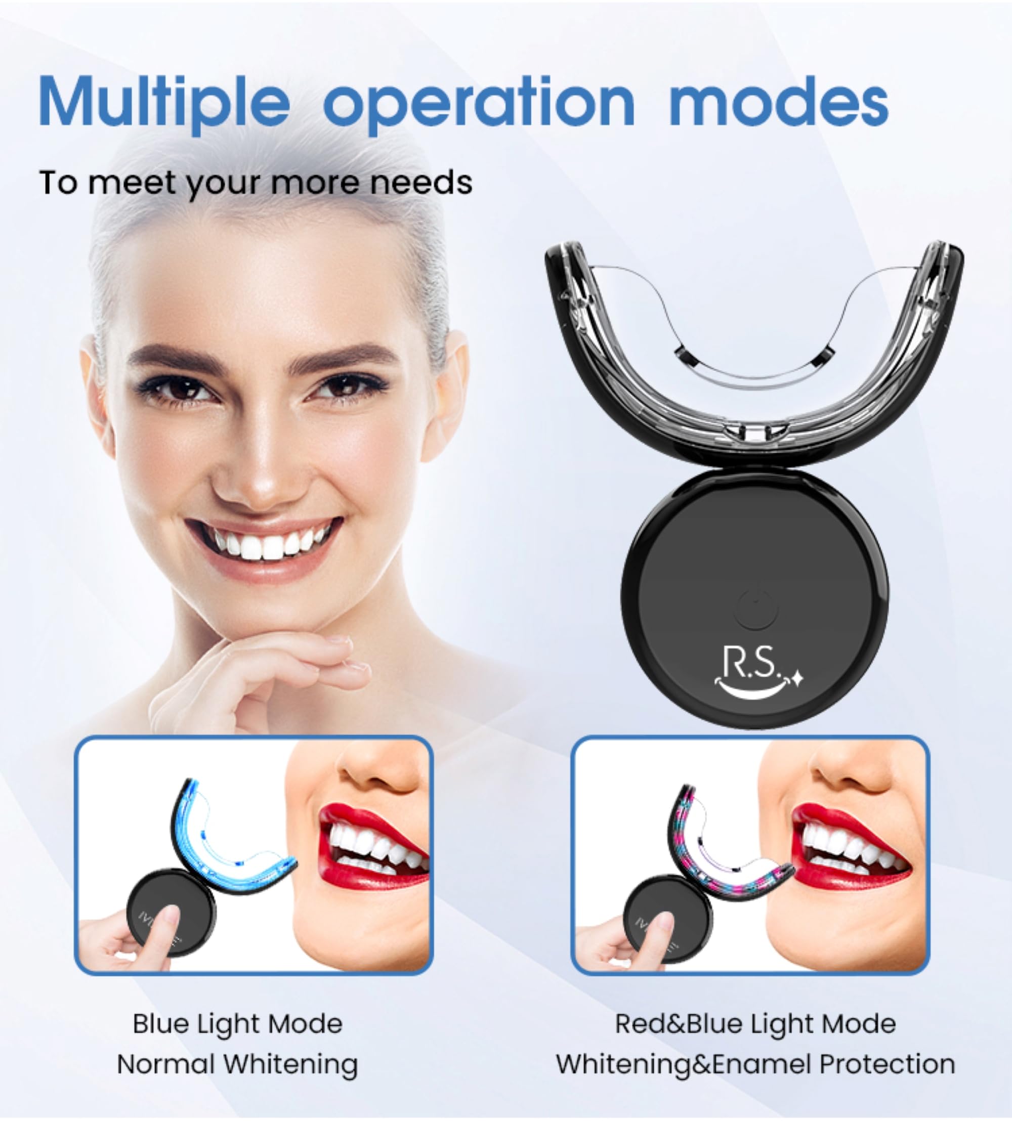 Built-in timer feature for easy whitening sessions
