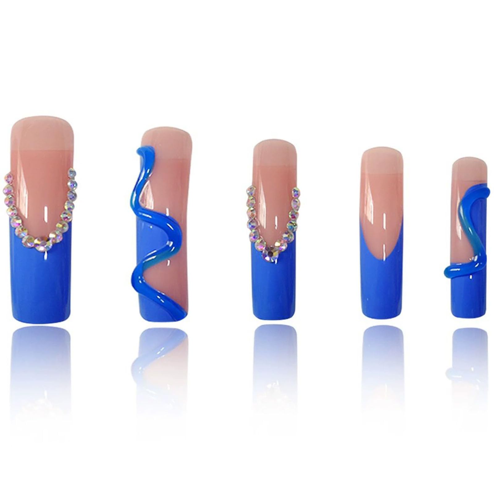 RTKHFZE 20-piece acrylic nails kit with 10 sizes for a precise fit