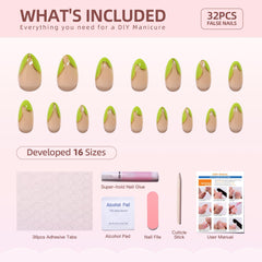 RTKHFZE nail kit with 16 sizes, storage box, and tools for easy at-home use.