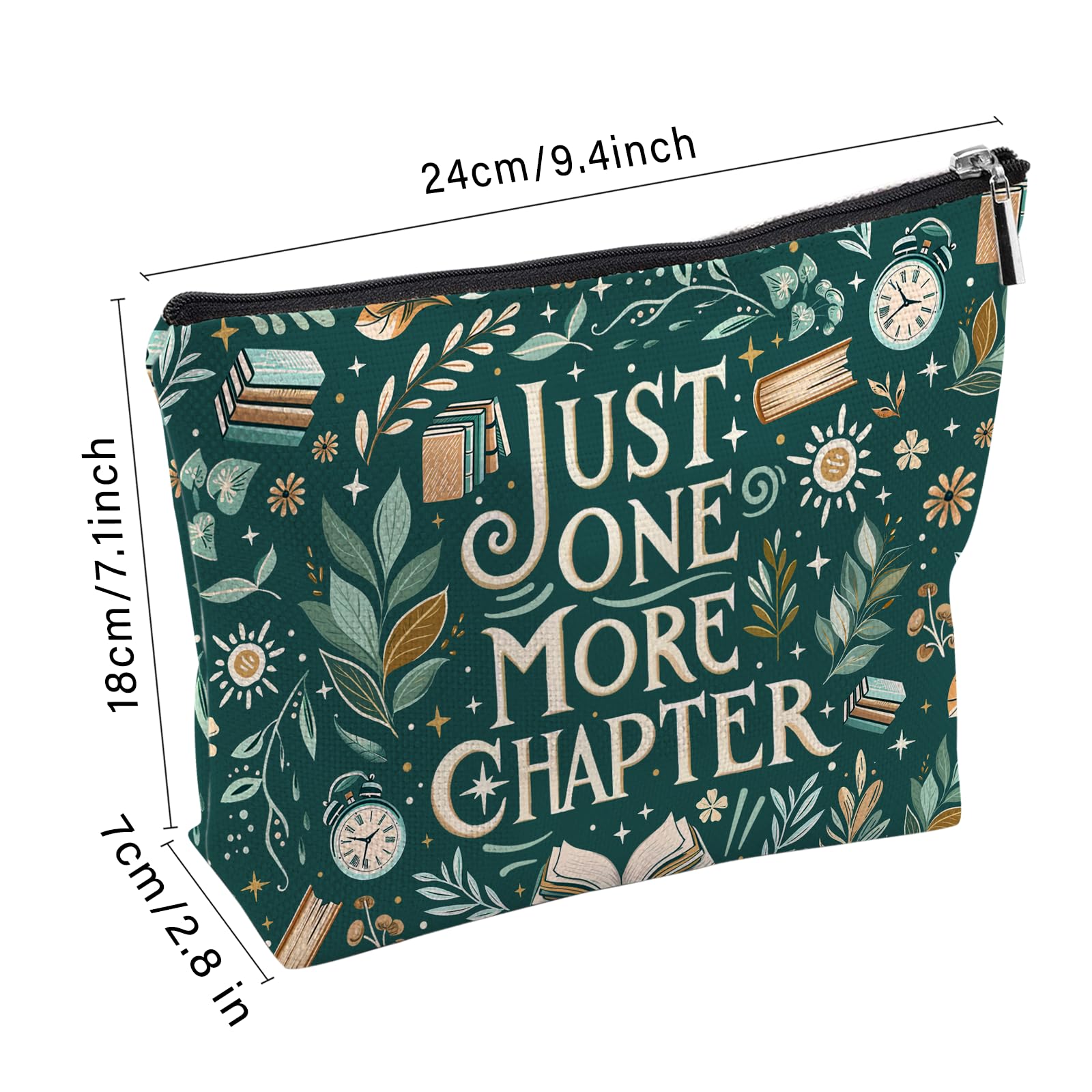 RTTLALUO book lovers gift pouch green, a charming gift for readers and organizers.