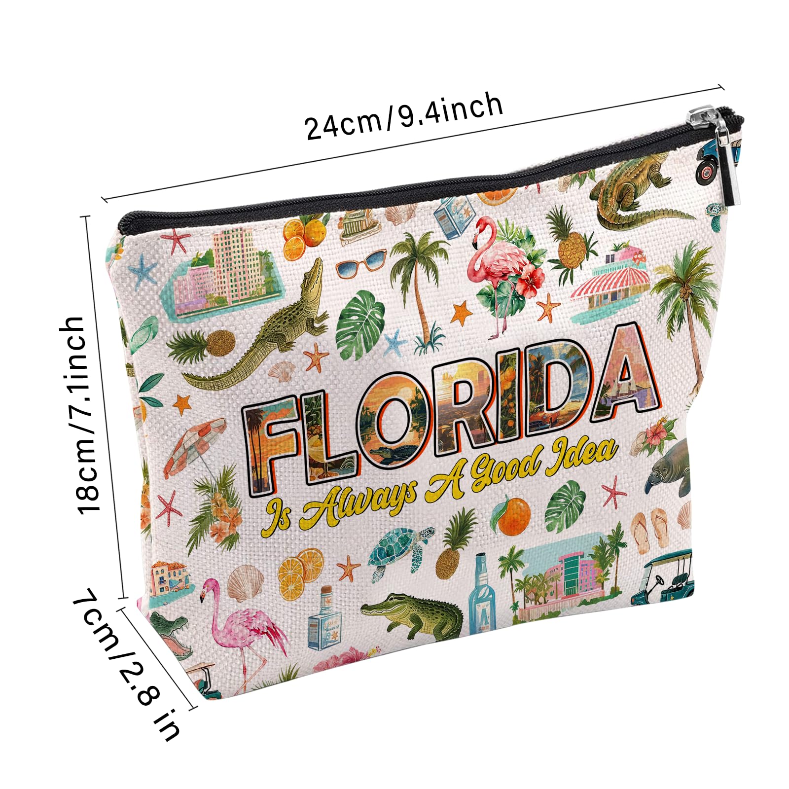 RTTLALUO Florida makeup bag gift packaging indicates an ideal present.