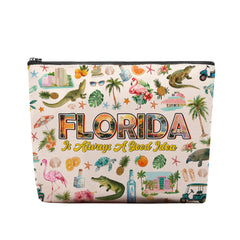 RTTLALUO Florida makeup bag front view, ideal for travel and gifting.