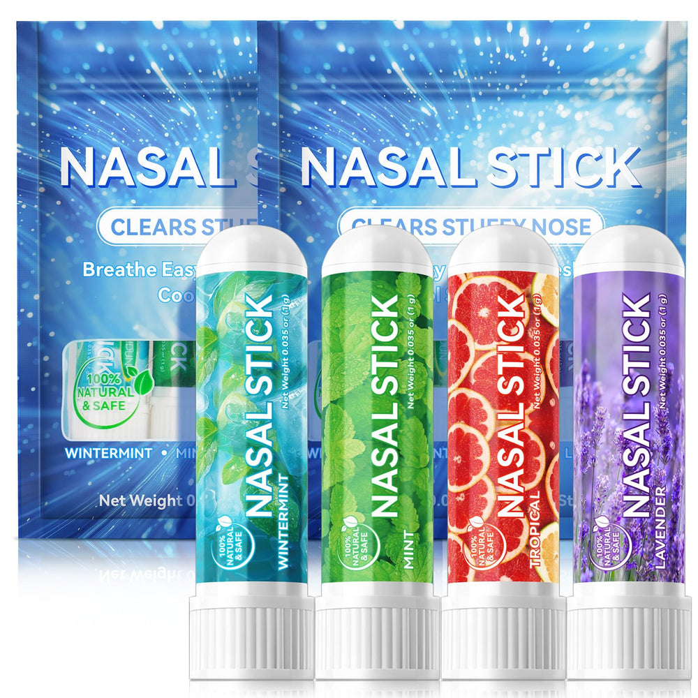 Ruduwu Nasal Stick winter mint pack closeup for invigorating, quick breathing relief.