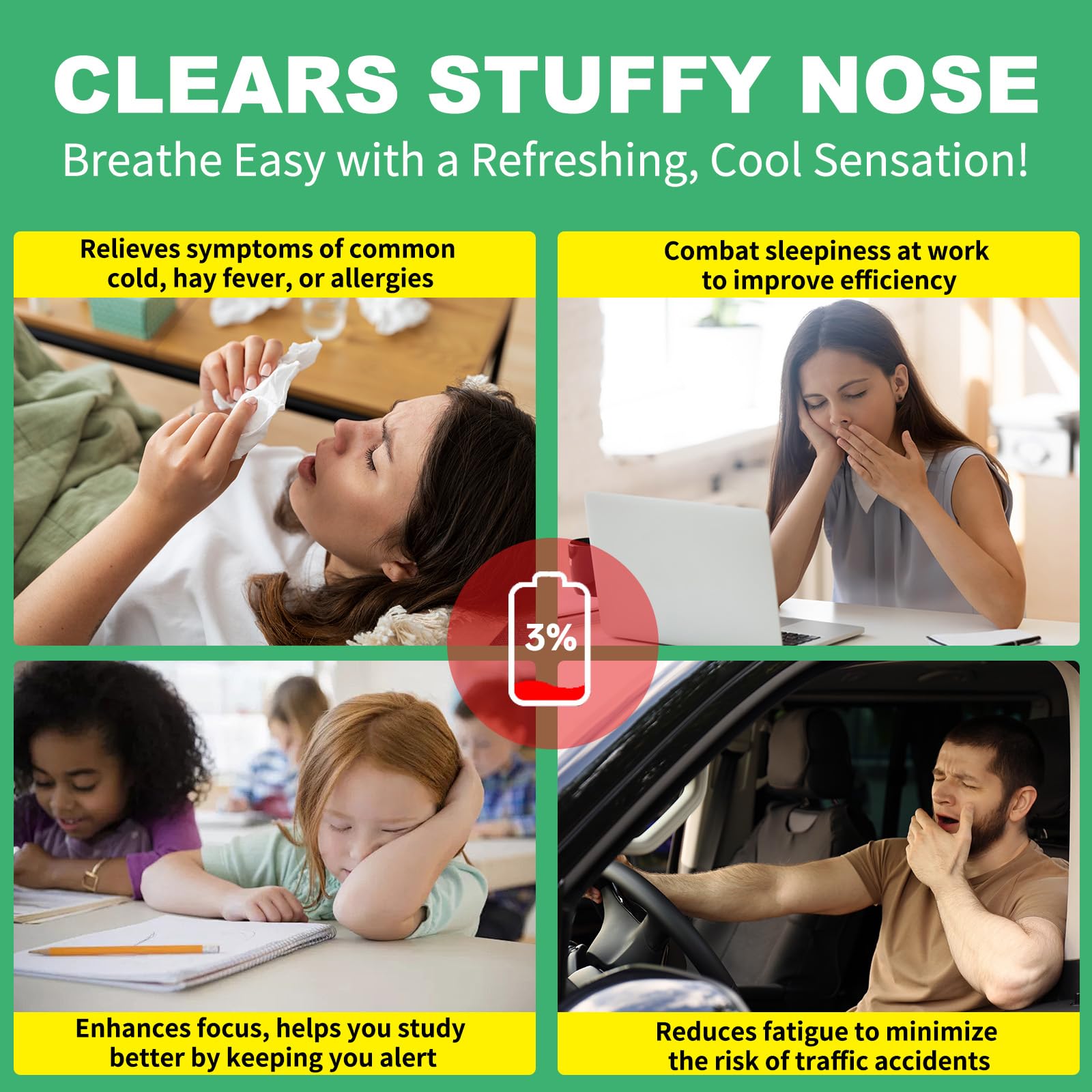 Ruduwu Nasal Stick travel-compact case highlights convenient travel use.