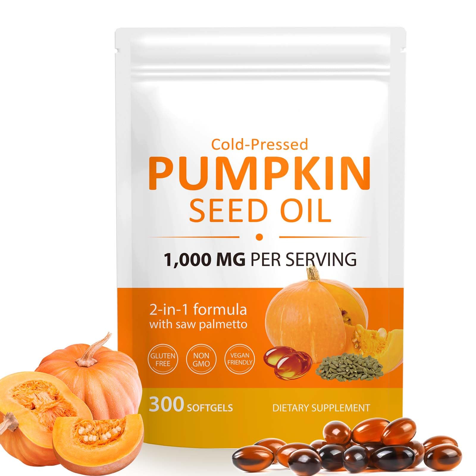 Ruduwu pumpkin seed oil capsules bottle 300-count