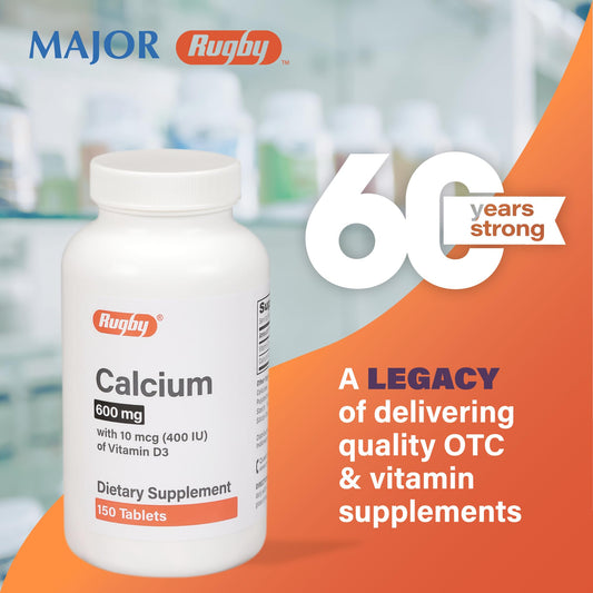 Close-up of calcium tablets with vitamin D3 ingredients