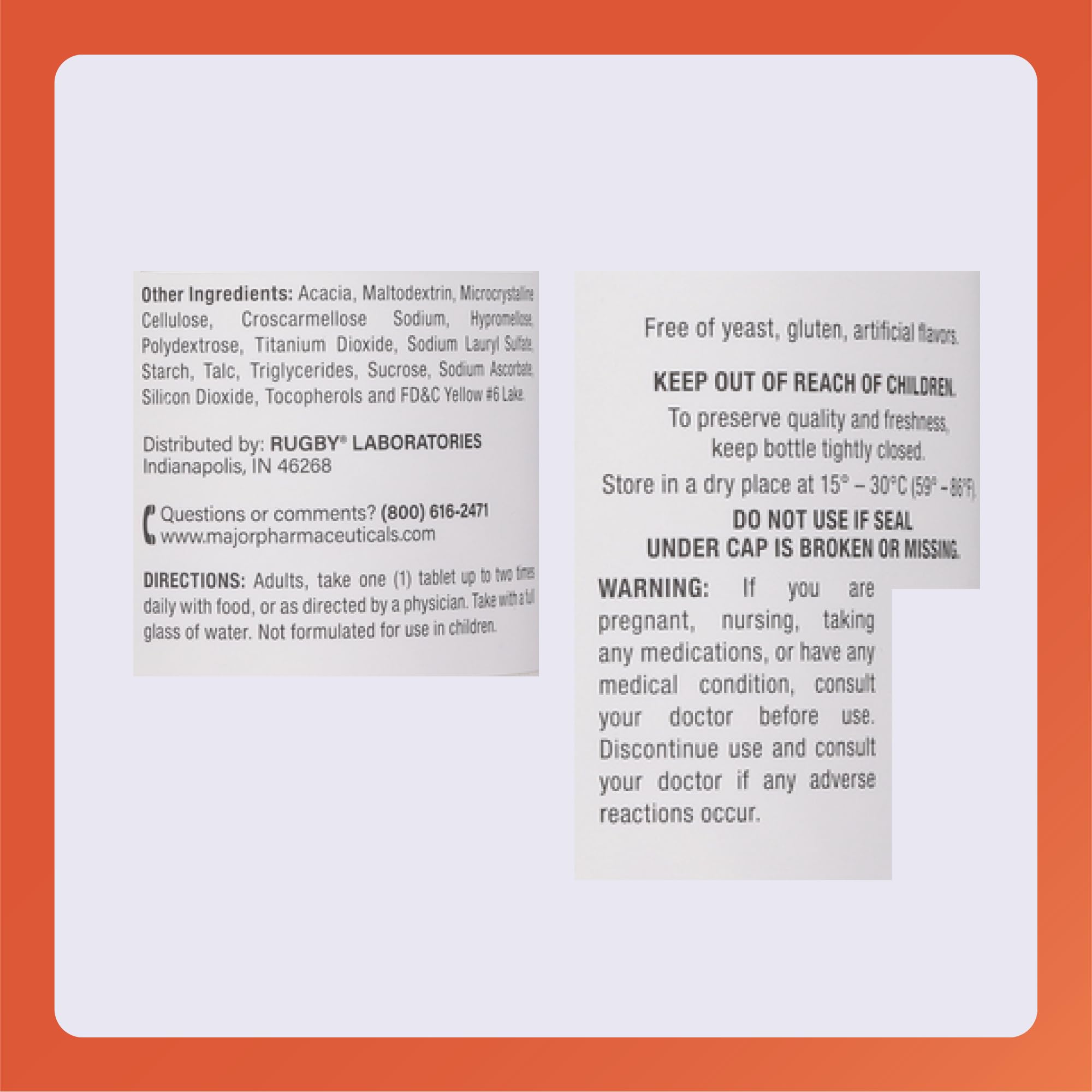 Box of Rugby 600 mg calcium tablets with 150 count packaging