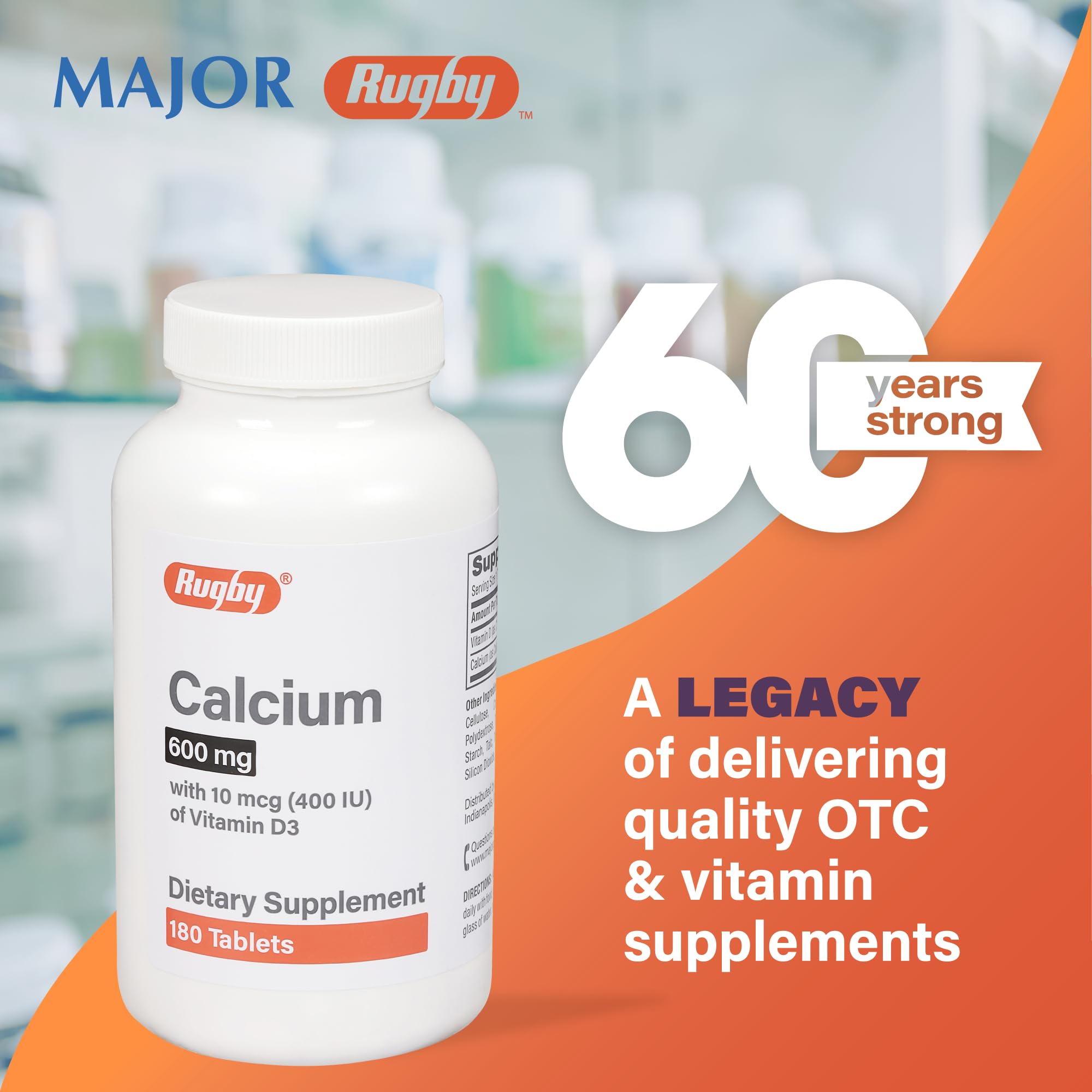Healthy lifestyle image featuring Rugby Calcium Tablets
