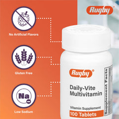 Close-up of Daily-Vite multivitamin tablets