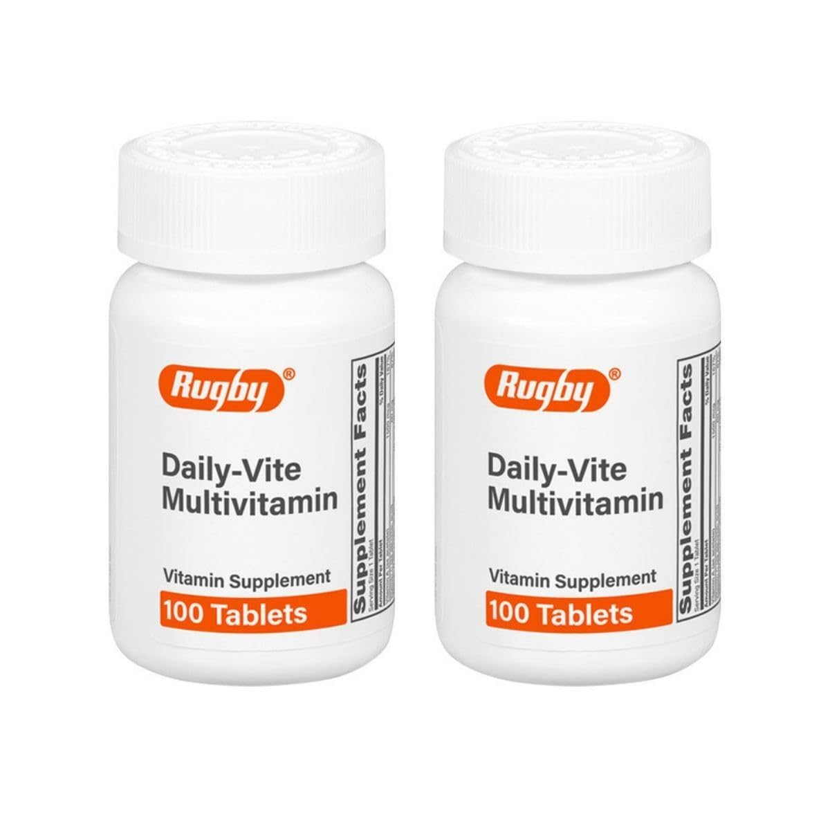 Rugby Daily-Vite Multivitamin bottle and 2-pack packaging (hero image)