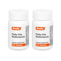 Rugby Daily-Vite Multivitamin bottle and 2-pack packaging (hero image)