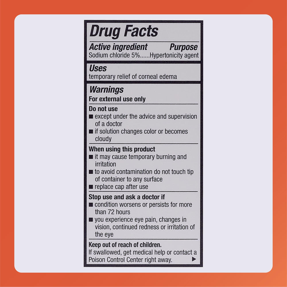 Rugby Laboratories alcohol-free eye drops bottle on white background emphasizes gentle formula