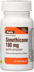 Rugby Laboratories anti-foaming simethicone icon emphasizes anti-foaming action for gas discomfort.