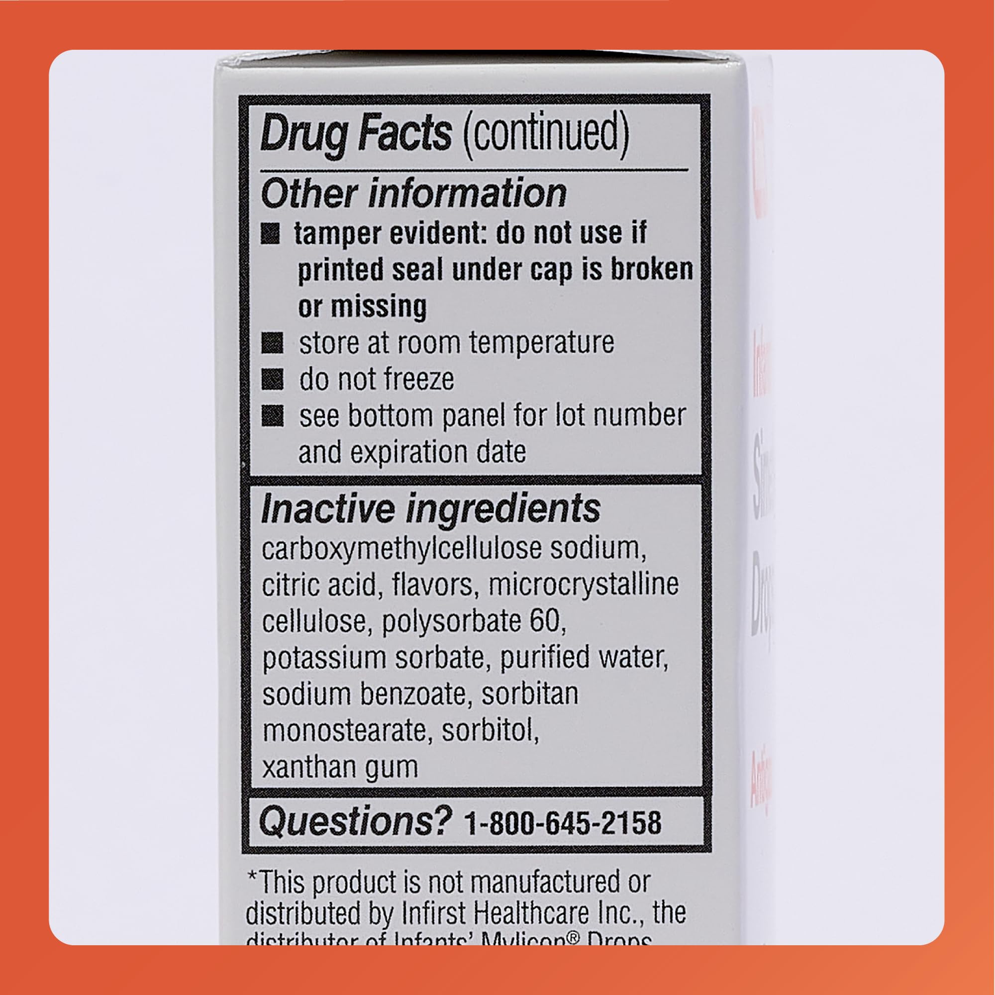 Rugby Laboratories infants gas drops ideal for post-meal bedtime use