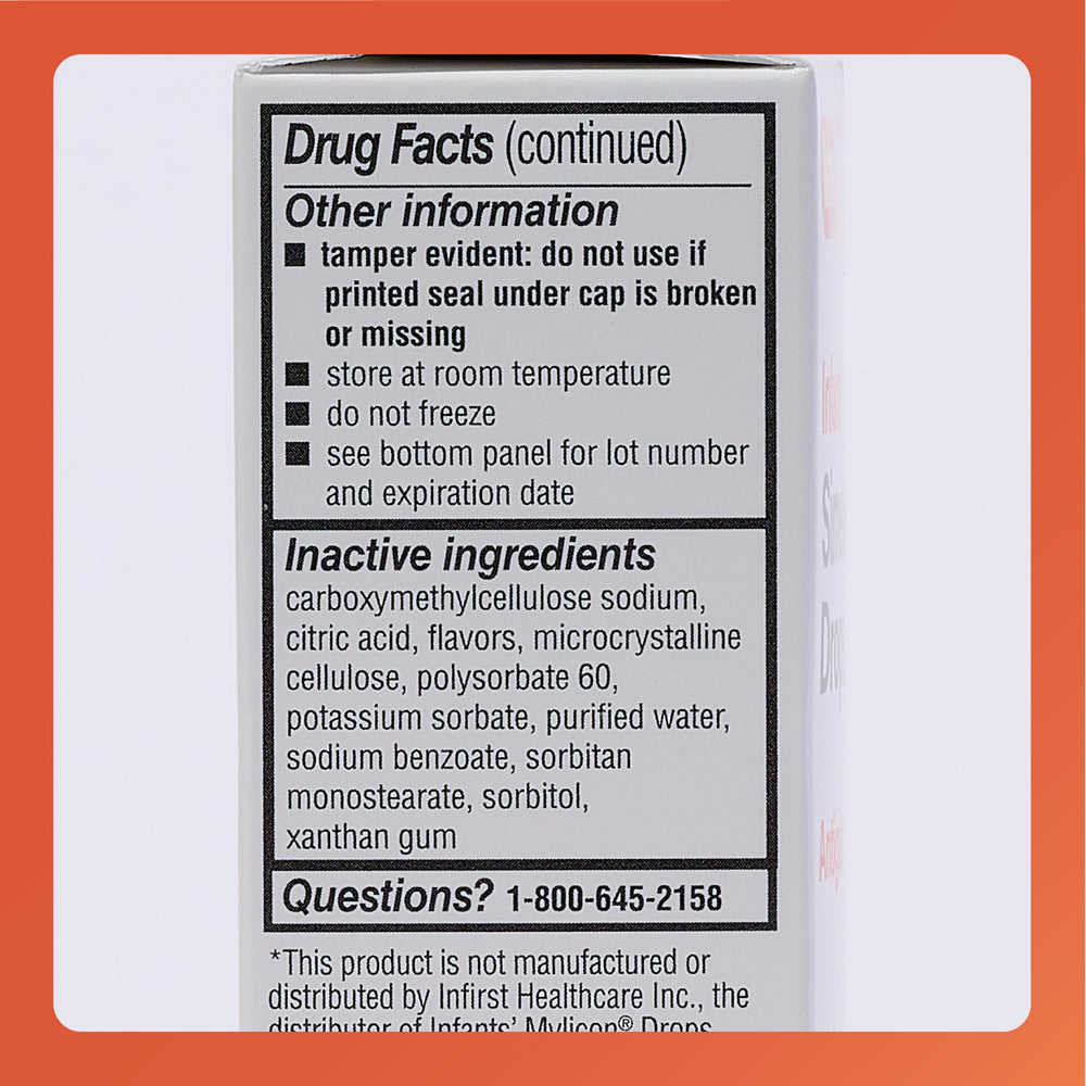 Rugby Laboratories infants gas drops ideal for post-meal bedtime use