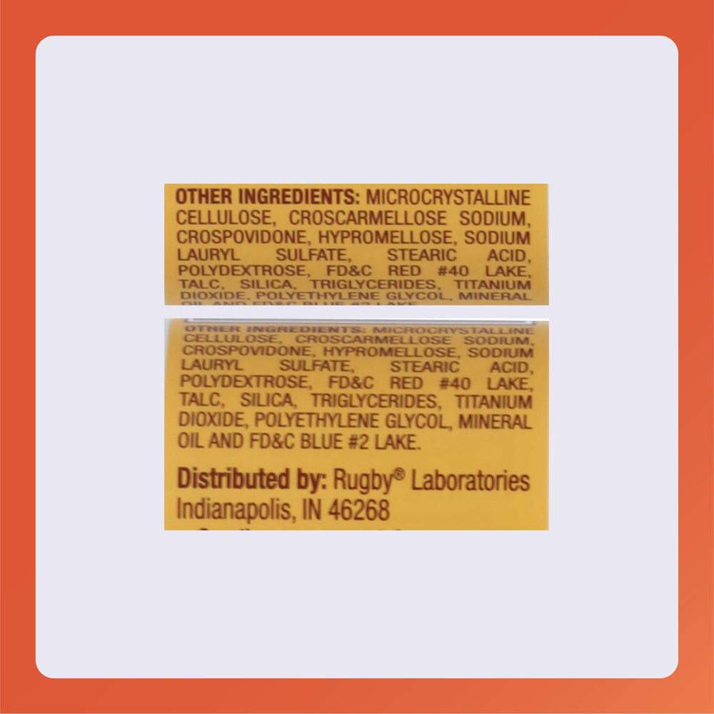 Rugby Laboratories iron supplement packaging