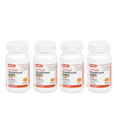 Rugby Laboratories ultra-strength simethicone bottle pour provides rapid gas relief after meals.