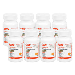Rugby Laboratories ultra-strength simethicone softgels show fast gas relief after meals
