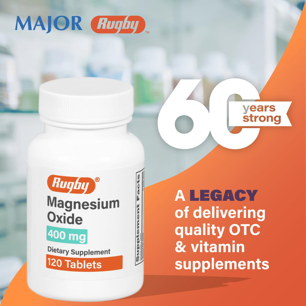 Rugby Laboratories logo and OTC supplement packaging