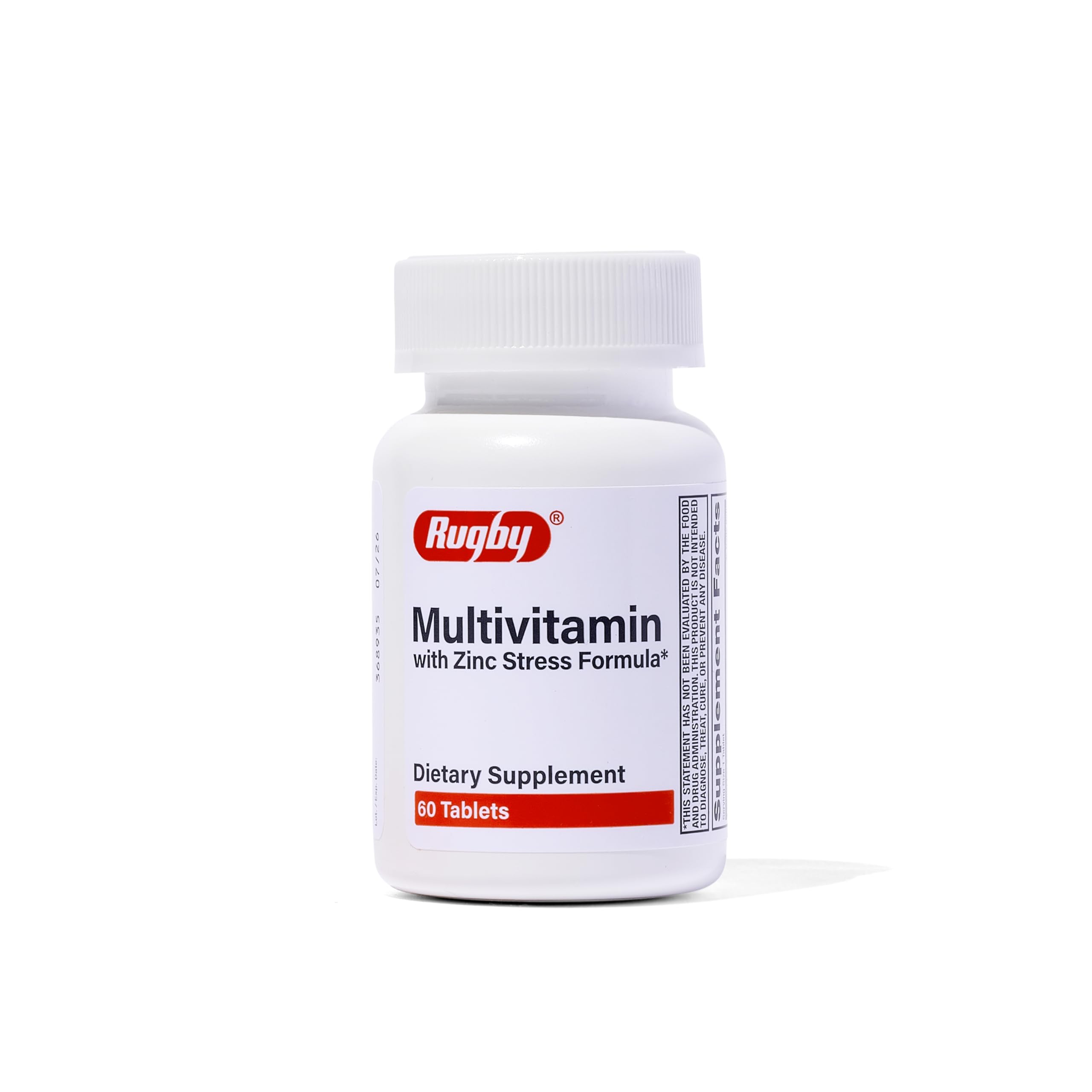 Bottle of Rugby Multivitamin with Zinc Stress Formula - 60 tablets
