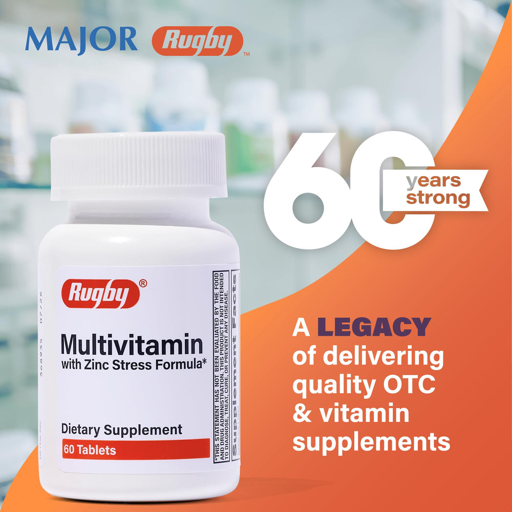 Rugby Multivitamin bottle close-up label