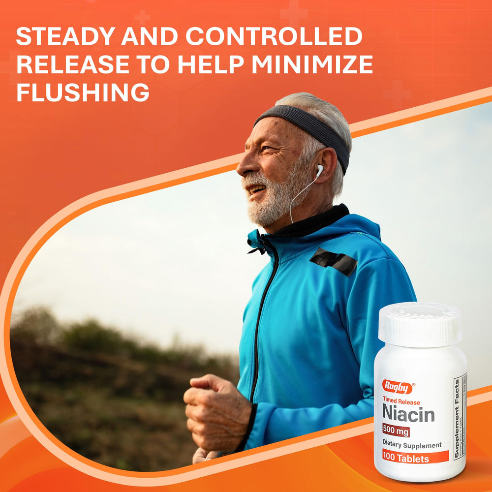 Rugby Niacin bottle highlighting calcium content