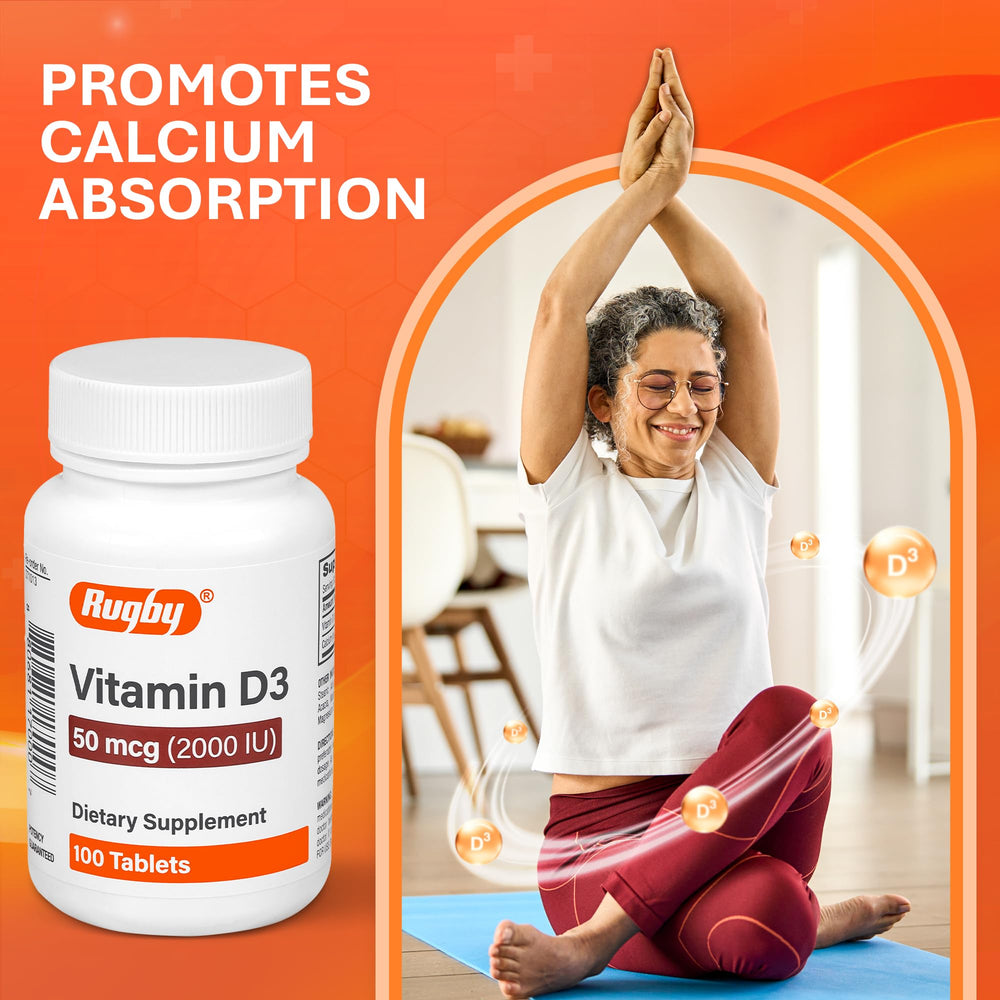 Gluten-free label on Rugby Vitamin D3 packaging