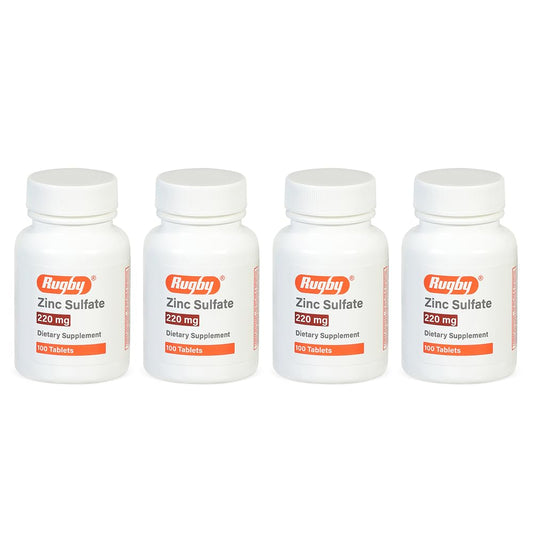 Rugby Zinc Sulfate bottle label close-up