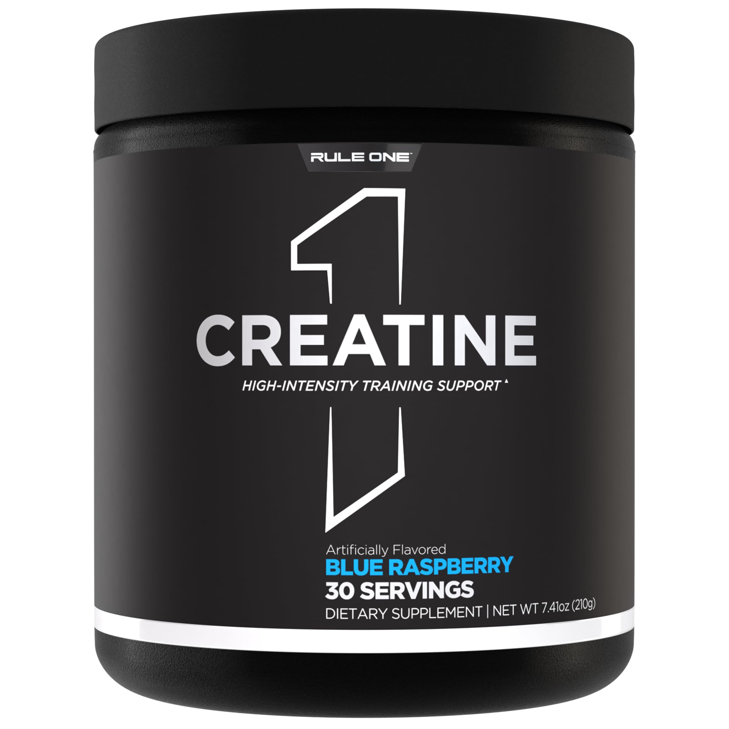 Rule 1 Creatine Powder Blue Raspberry flavor packaging front