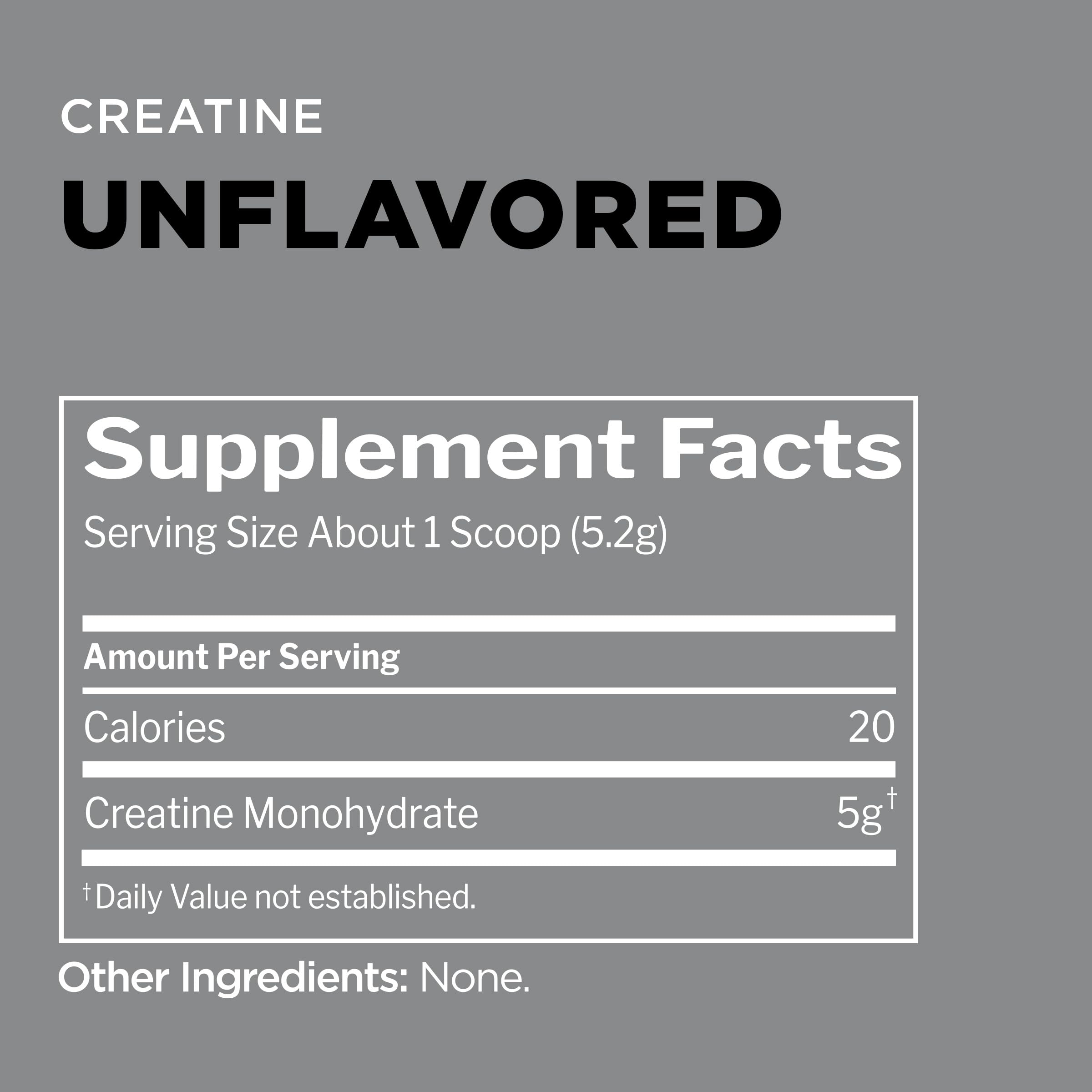 Rule 1 Creatine Powder unflavored variant packaging