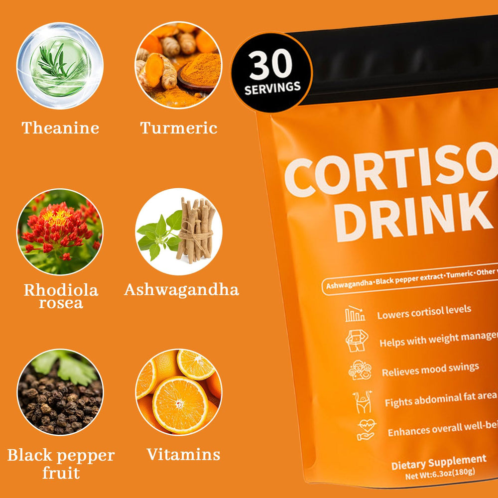 Rulinal Cortisol Drink Powder with L-Theanine promotes calm focus