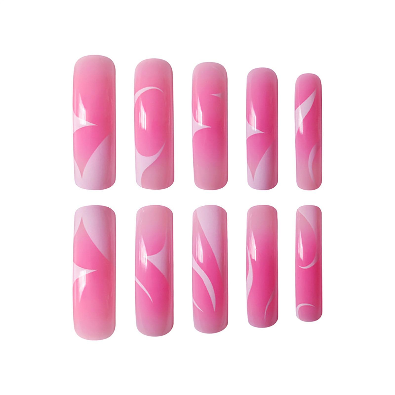 RUOKEXIN square nail press-ons with natural looking finish and long wear