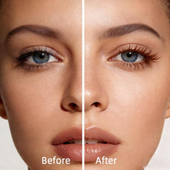 RUOYILIN mascara brush close-up showing slim curved design for precise application