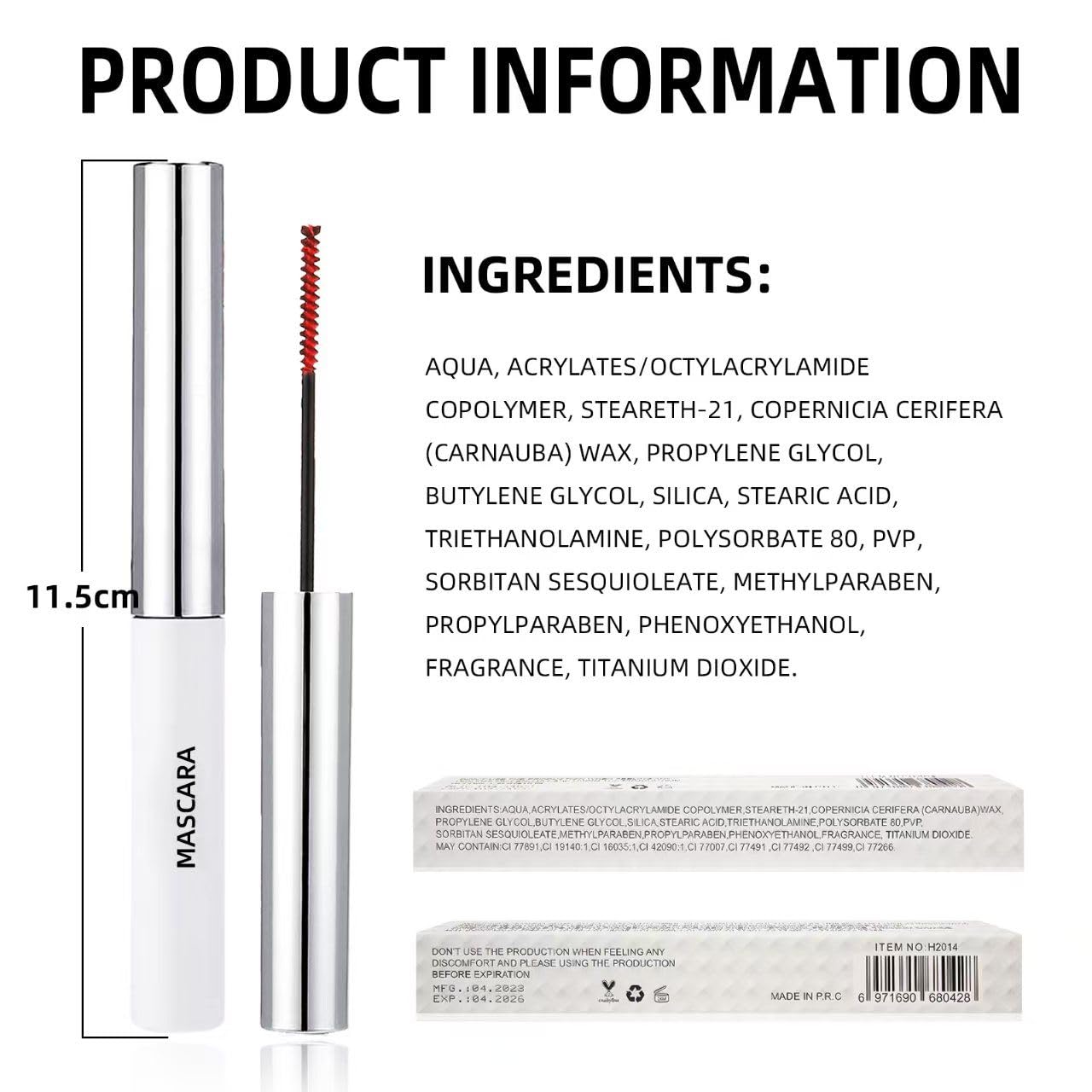 RUOYILIN Sensitive-eyes friendly mascara for comfortable wear.