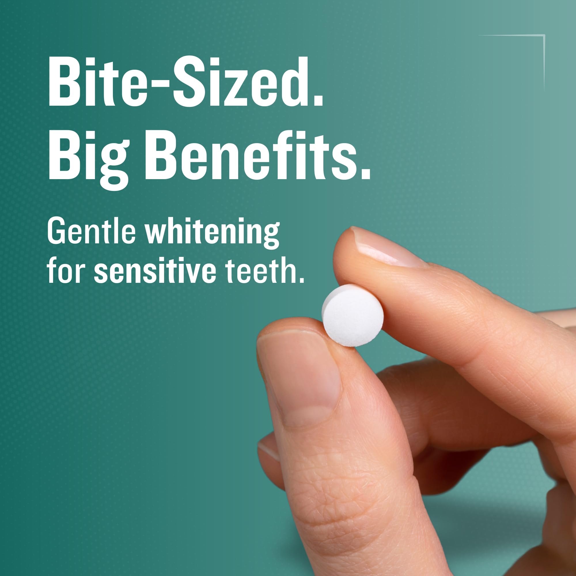 Foamy toothpaste tablets in use
