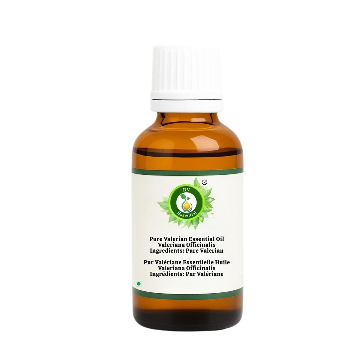 RV Essential Pure Valerian Oil 5ml bottle for diffusing and blends.